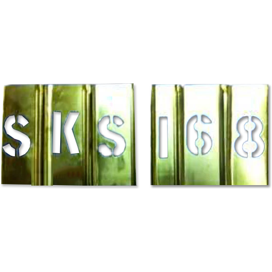 S-Ks Brass Stencil (Alphabet and Numbers) | SKS by KHM Megatools Corp. S-Ks Brass Stencil (Alphabet and Numbers) | SKS by KHM Megatools Corp.